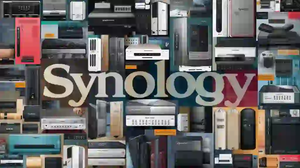 A collage of different Synology NAS models