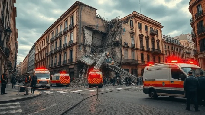 Derrumbe en el corazón de Madrid: qué se sabe sobre el edificio colapsado en la Calle Hileras, junto a Ópera