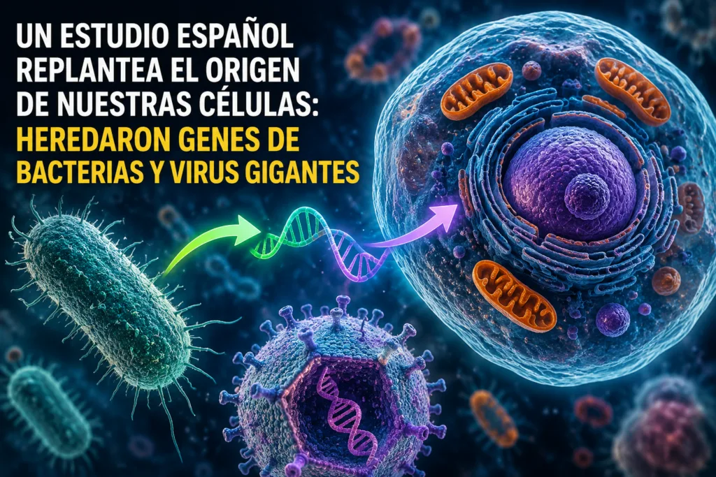 Un estudio español replantea el origen de nuestras células: heredaron genes de bacterias y virus gigantes 3 Un estudio español replantea el origen de nuestras células: heredaron genes de bacterias y virus gigantes