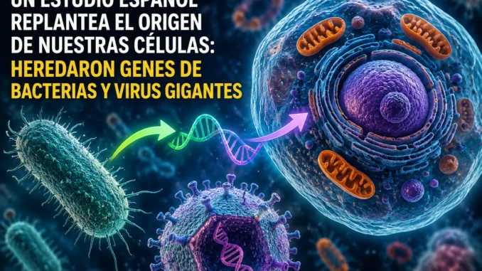 Un estudio español replantea el origen de nuestras células: heredaron genes de bacterias y virus gigantes