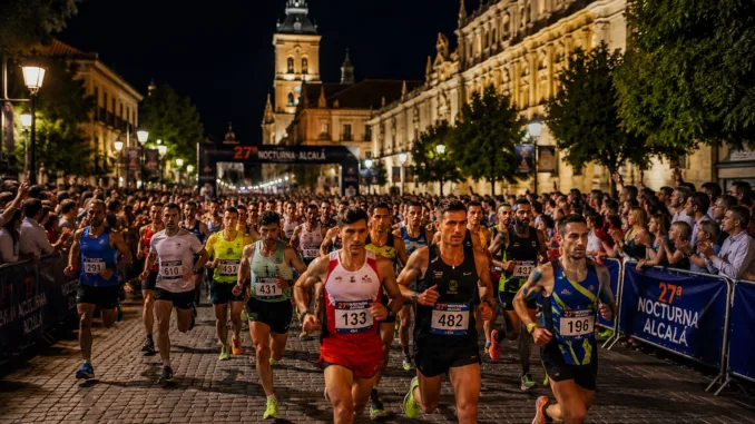 Más de 700 corredores llenan las calles en la 27ª Carrera Nocturna de Alcalá