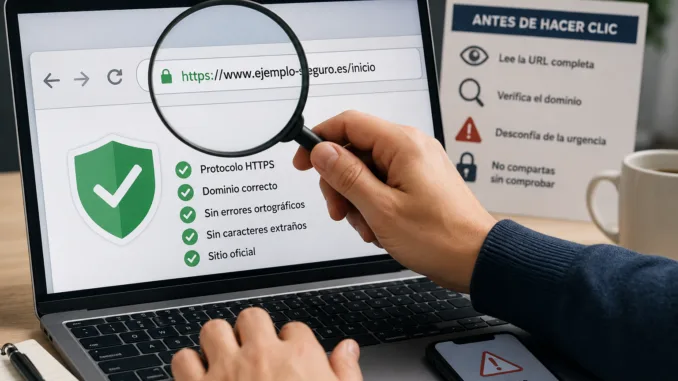 Leer la URL antes de hacer clic: qué revisar antes de aceptar o compartir