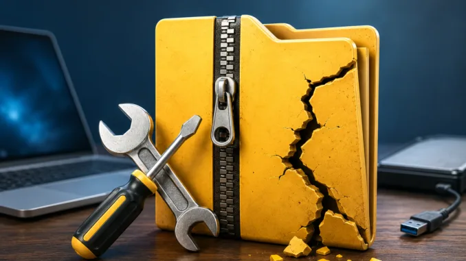 Reparar archivo ZIP dañado: guía completa sobre qué hacer y cuándo parar