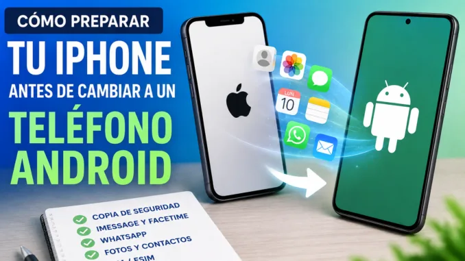 Pasar de iPhone a Android: cómo preparar tu iPhone antes del cambio